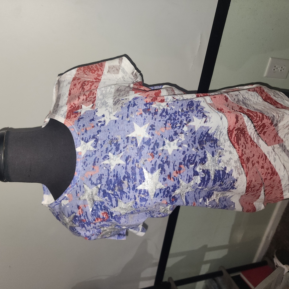 American Flag Print T-Shirt